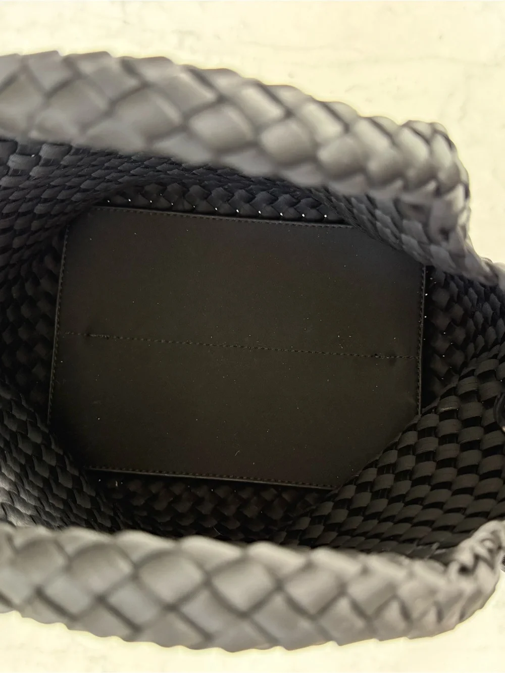 Naghedi St. Barths Petit Black Woven Tote Crossbody & Pouch